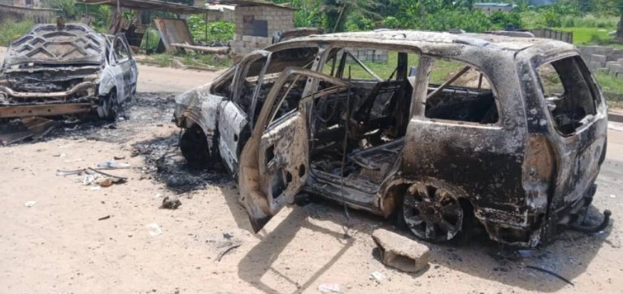 Ph/Dr : Les séquelles des violences ayant entraîné l’exfiltration du ministre Pierre Dimba restent visibles dans le village de Bôdô.