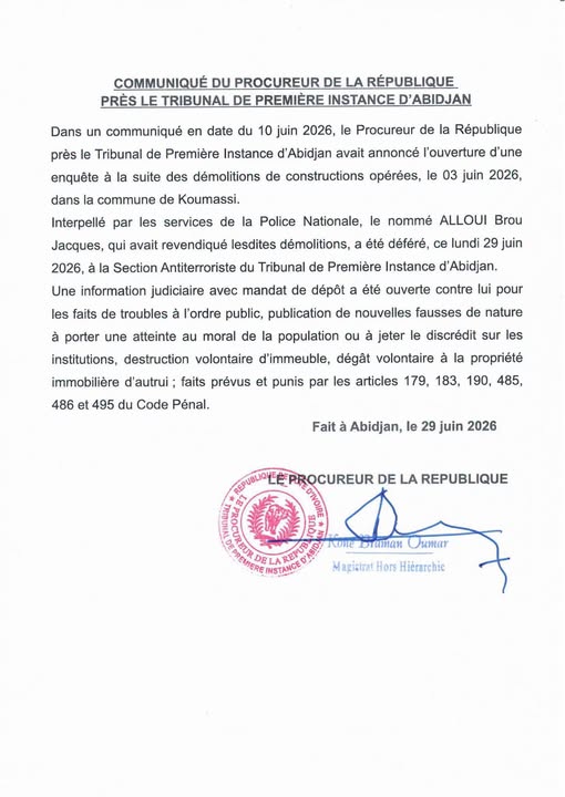 Ministère de la Justice et des Droits de l'Homme