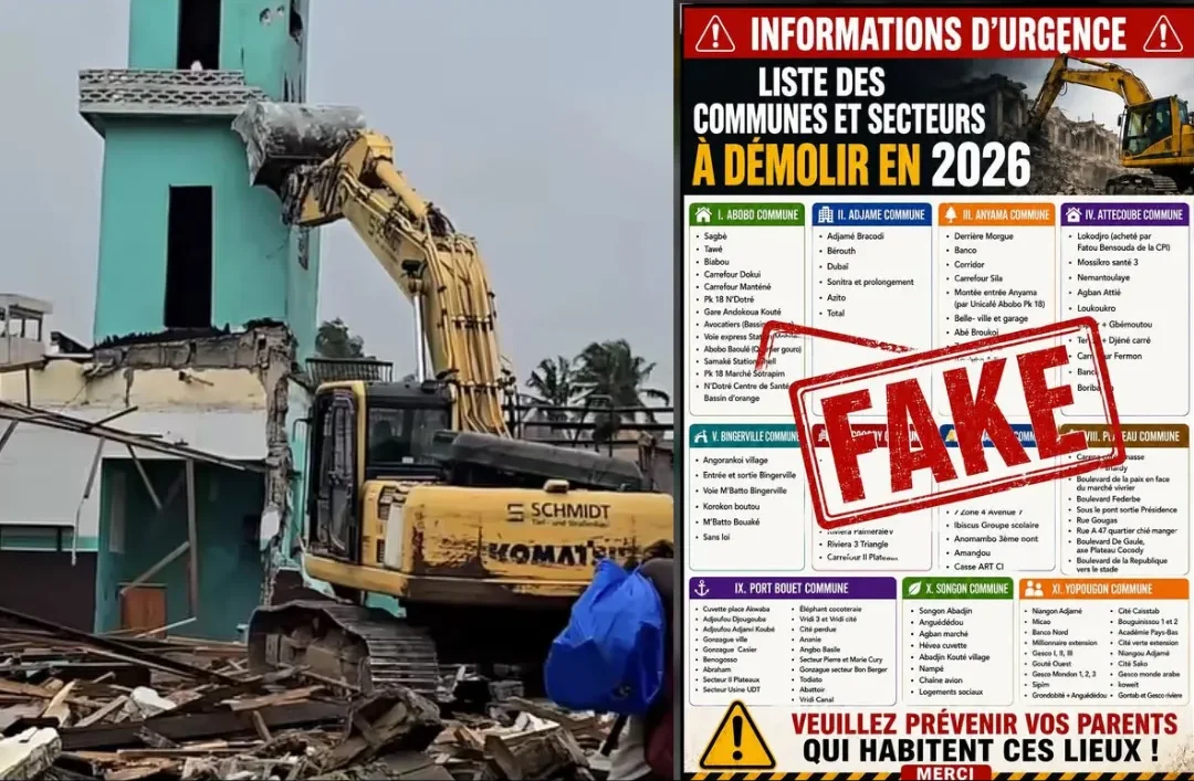 Abidjan : le District dément la liste des quartiers prétendument visés par des démolition