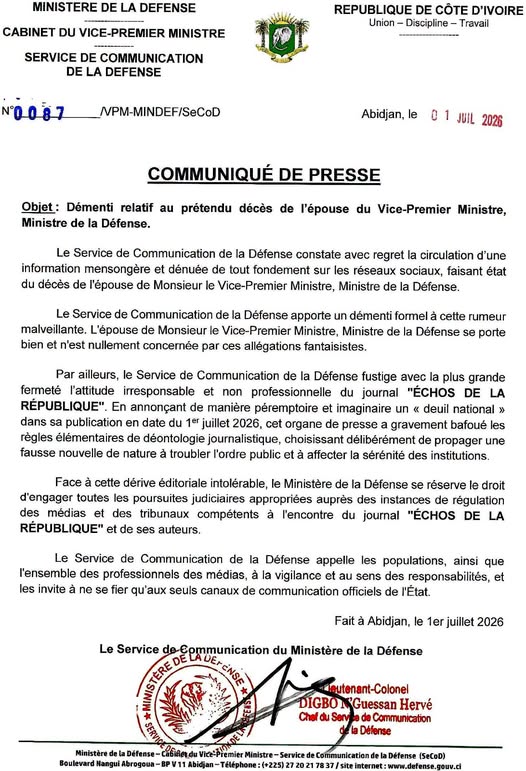 Ministère de la Défense - RCI