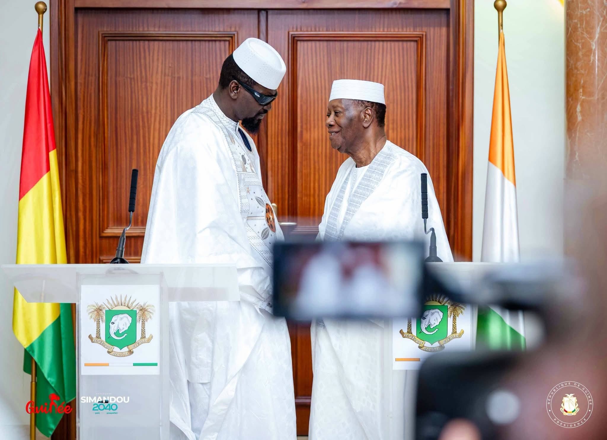 Côte d’Ivoire–Guinée : Ouattara et Doumbouya renforcent le dialogue entre Abidjan et Conakry