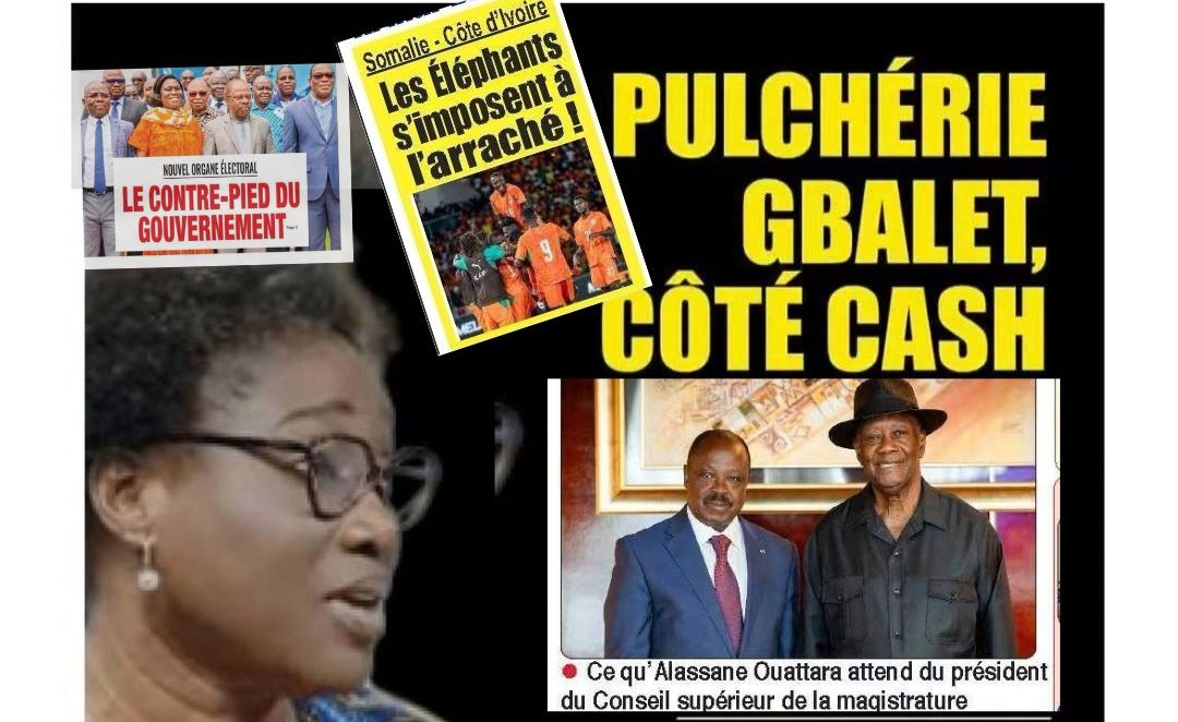 Revue de presse du 30 septembre : rencontre entre Ouattara et le CSM, réforme électorale et sortie remarquée de Pulchérie Gbalet à la Une