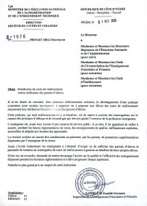 Direction des Écoles ,Lycées et Collèges