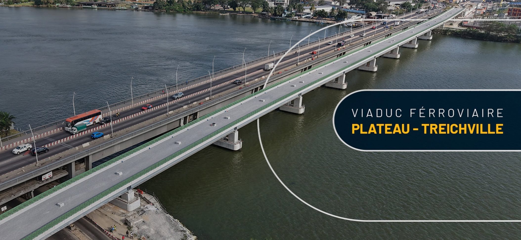 Métro d’Abidjan : le viaduc ferroviaire entre le Plateau et Treichville achevé